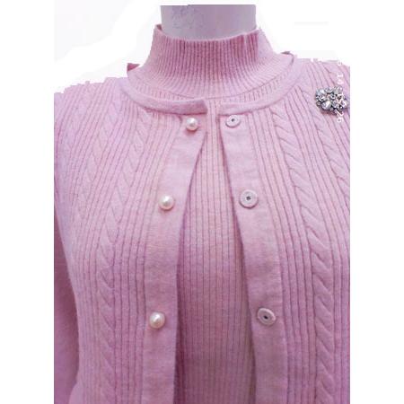 スーパービューティ Super Beauty ,ニット アンサンブル ケーブル編み  