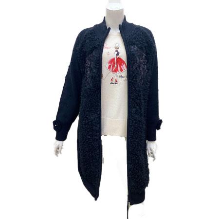 Super Beauty スーパービューティ / ボアニット刺繍入りスパンコール  