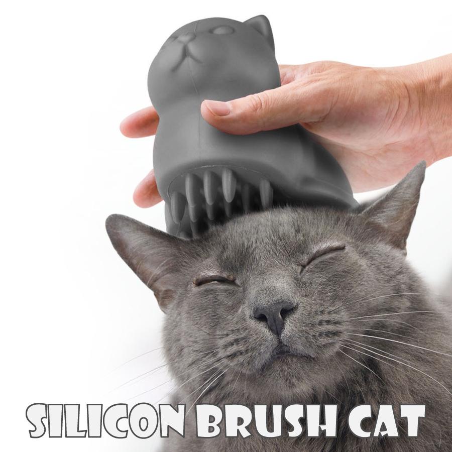 シリコンブラシキャット 猫 グルーミング ブラシ 猫毛 ブラッシング くし クシ アメリカン雑貨 Siliconbrush Cat アメリカン雑貨bravo 通販 Yahoo ショッピング