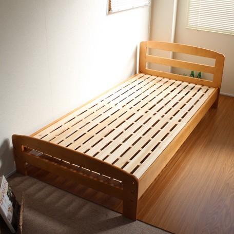 クラシック 天然木すのこシングルベッド 通気性バツグン 木製 ナチュラル その他ベッド、マットレス