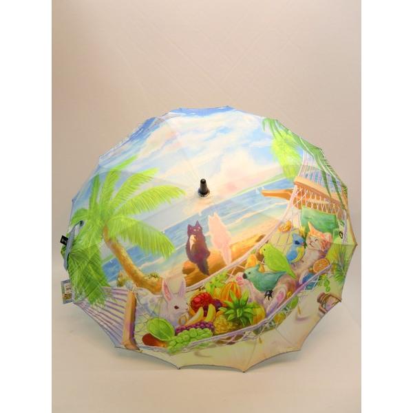 通年 雨傘 長傘 婦人 縫い目がない一枚張花びらのような耐風骨