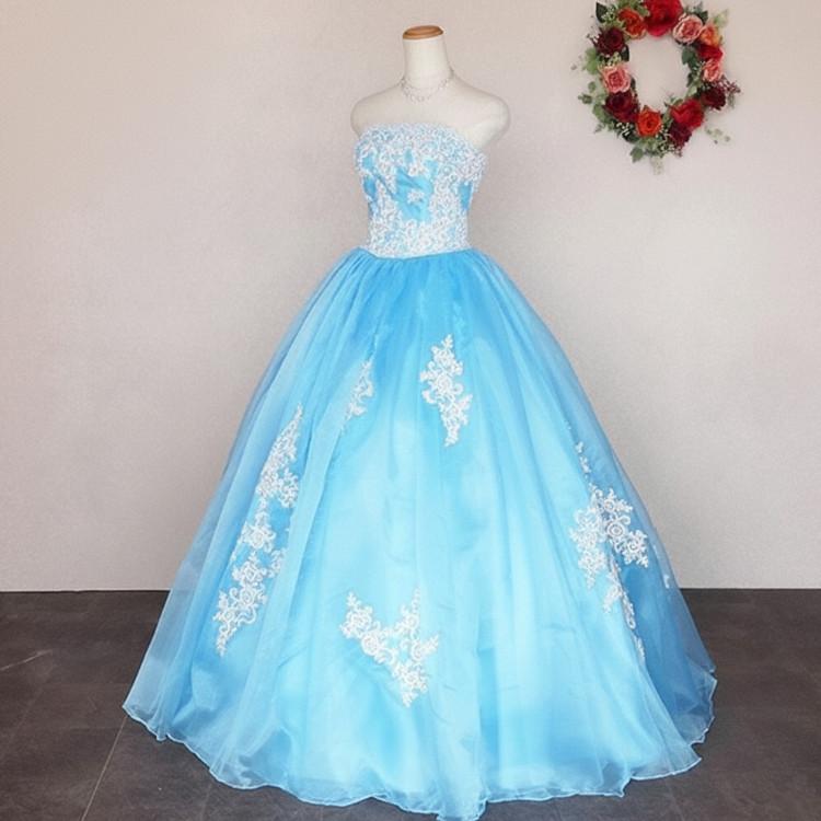 カラードレス 緑 青 黄色 紫 オレンジ 発表会 演奏会ドレス結婚式 前