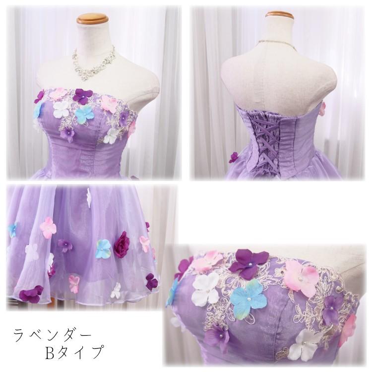 パーティードレス カラードレス ミニドレス 花飾り ウエディングドレス 結婚式 花嫁 二次会 海外挙式 ガーデン挙式 5号 7号 9号 S M L lv lv T ブライトショッピング 通販 Yahoo ショッピング