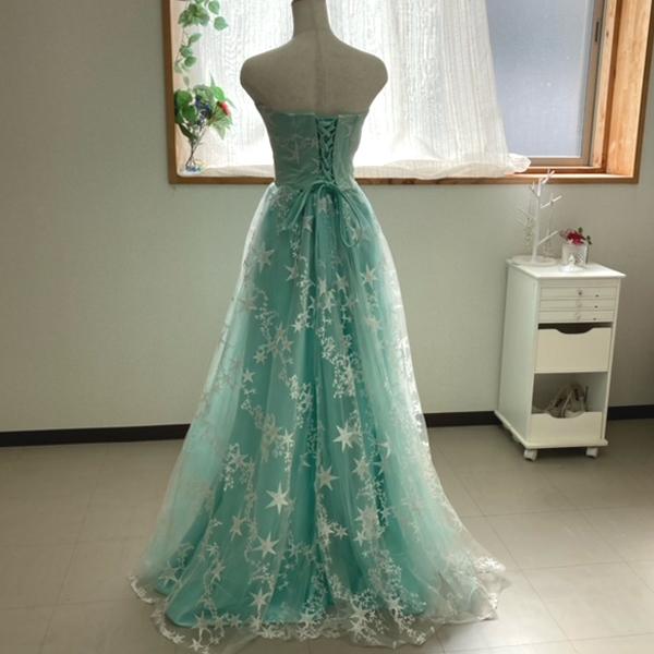 訳あり カラードレス 演奏会 9号ミントグリーン 緑 ロングドレス 結婚