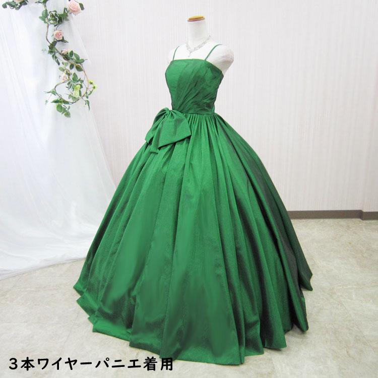 カラードレス 演奏会ドレス 青 緑 オレンジ 紫 肩紐付きで大人可愛い 7