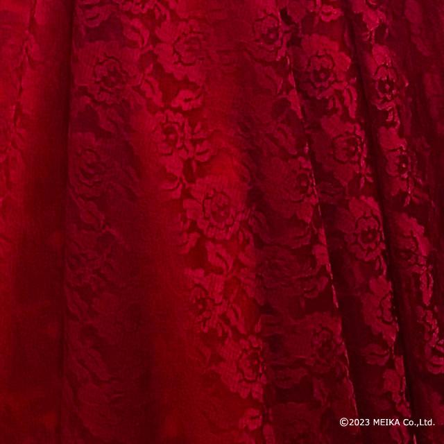 カラードレス  赤 ワインレッド 13号 XL 大きいサイズ  結婚式 演奏会 ロングドレス  ウェディングドレス 二次会  ピアノ 発表会 総レース cd32278｜t-bright｜08