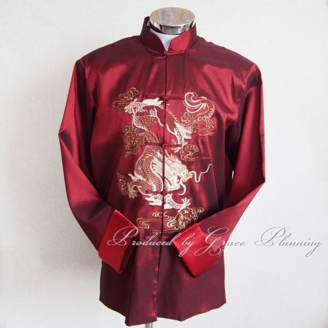チャイナ服 メンズ S M L Xl Xxl ワインレッド ブラック 中国 コスプレ 手品 太極拳 紳士用 カンフー服 ステージ衣装 G2118wr G2118wr T ブライトショッピング 通販 Yahoo ショッピング