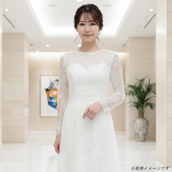 人気 ウェディングドレス ウエディングドレス 長袖 ベージュ 白 