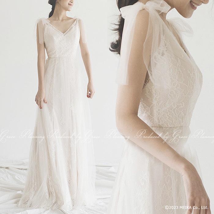 ウェディングドレス ウエディングドレス 結婚式 前撮り 二次会 スレンダーライン 7号9号11号 S M L 披露宴 花嫁ドレス ファスナー gcd80015 の商品画像