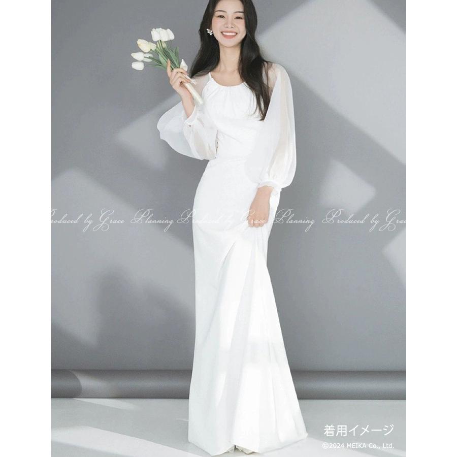 ウェディングドレス ウエディングドレス 結婚式 前撮り スレンダー 袖