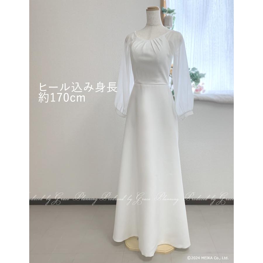 ウェディングドレス ウエディングドレス 結婚式 前撮り スレンダー 袖