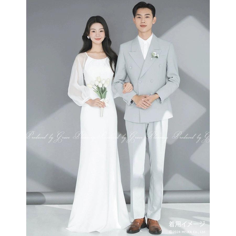 ウェディングドレス ウエディングドレス 結婚式 前撮り スレンダー 袖