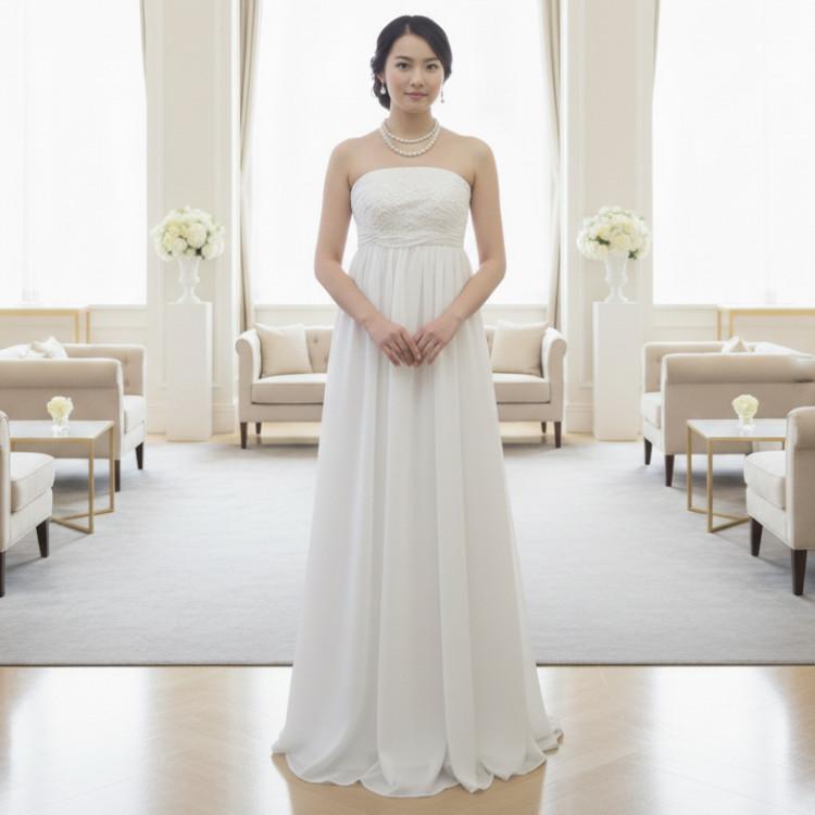 ウエディングドレス 結婚式 ウェディングドレス 白 前撮り 清楚
