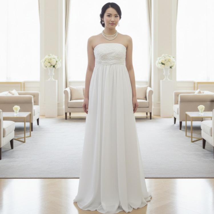 ウエディングドレス 結婚式 ウェディングドレス 白 前撮り 清楚