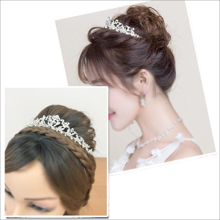 ティアラ 結婚式 ウェディングティアラ ヘッドドレス 髪飾り カチューシャ 結婚式  花嫁 ブライダル クラウン 冠  5505/t-205/ti7708 |  | 02