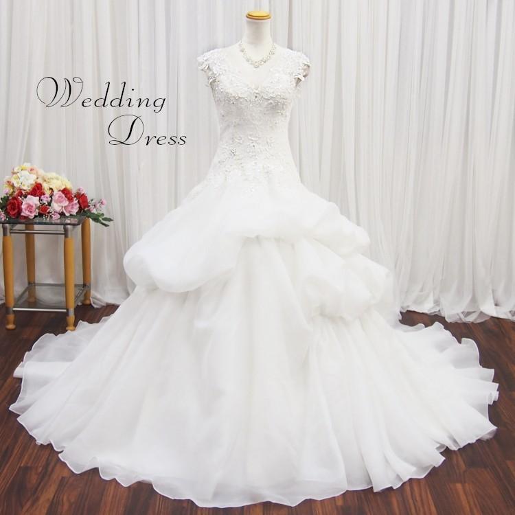 ウェディングドレス 結婚式 ウエディングドレス ブライダル トレーン 演奏会 挙式 披露宴 スパンコール Wd332ow Wd332ow T ブライトショッピング 通販 Yahoo ショッピング