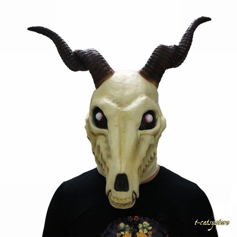 バフォメット 被り物 かぶりもの ヤギ マスク 山羊 ガイコツ 悪魔 デビル サタン ホラー 骸骨 スケルトン Ln Cos Tーcats Yストア 通販 Yahoo ショッピング