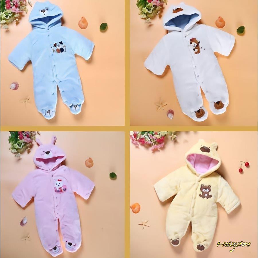 ロンパース カバーオール ボディスーツ 長袖 長ズボン フリース ボア 暖かい ふわふわ もこもこ 着脱簡単 前開き 耳付きフード 足付き 股開き 脚 Ln Top 4 T Catsystore Tーcats Yストア 通販 Yahoo ショッピング