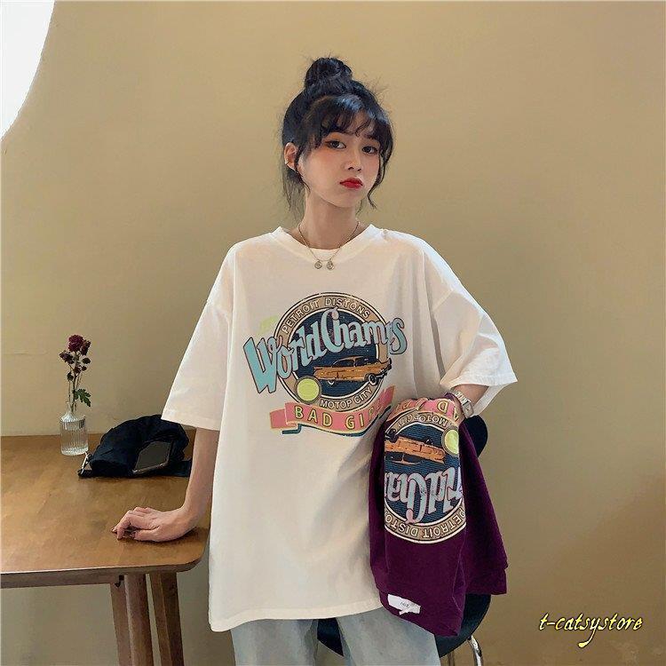レディース Tシャツ トップス 半袖 ストリート風 ダーク系 ファッション レディース カップル服 ダンス カジュアル 春夏秋 ゆるい 原宿 Bf風 衣装 Ln Oo133 T Catsystore Tーcats Yストア 通販 Yahoo ショッピング