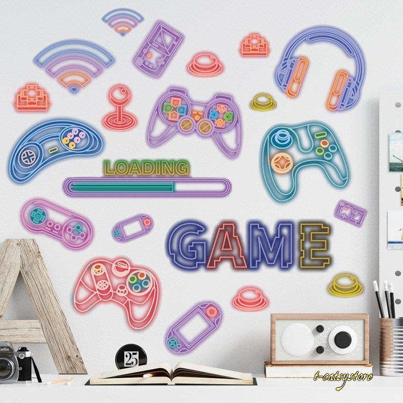 ウォールステッカー 光る 蓄光式 シール式 壁紙シール おしゃれ かわいい ゲーム コントローラ ネオンサイン風 ラインアート 暗いところで光る Lna Zak T Catsystore Tーcats Yストア 通販 Yahoo ショッピング