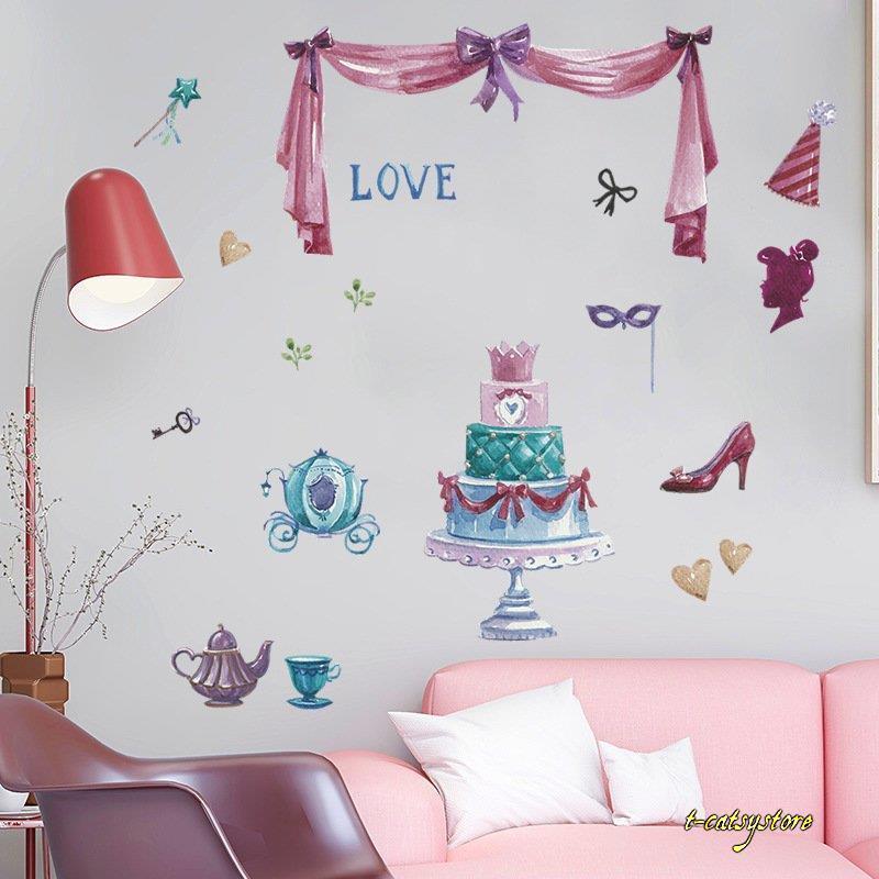 早割クーポン 壁紙シール シール式 ウォールステッカー 壁面装飾 模様 インテリア雑貨 上品 可愛い おしゃれ 水彩画風 星 鍵 靴 馬車 ウォールシール 室内装飾 ウォールステッカー Power E Ru