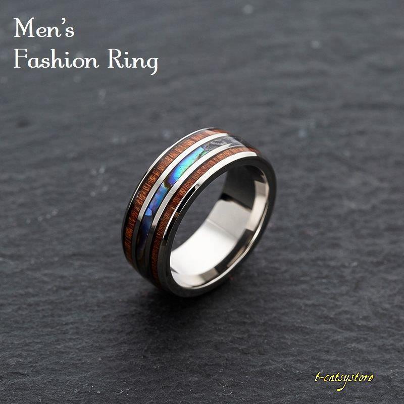 指輪 リング メンズ アクセサリー ファッションリング 男性用 幅広 太め シンプル 木目調 ウッド調 おしゃれ 服飾小物 誕生日 記念日 贈り物 プ Ln2418a Acc T Catsystore Tーcats Yストア 通販 Yahoo ショッピング