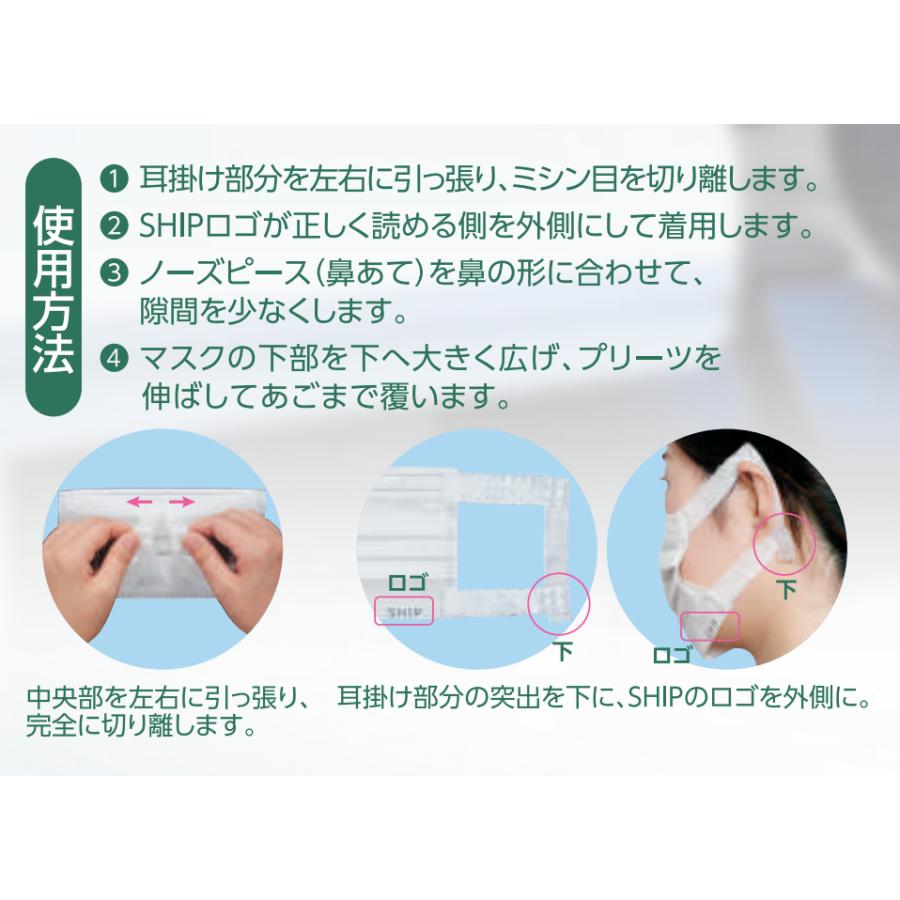 日本製 SHIPマスク サージカルマスク 30枚×2個 60枚 医療用マスク｜t-connect｜04