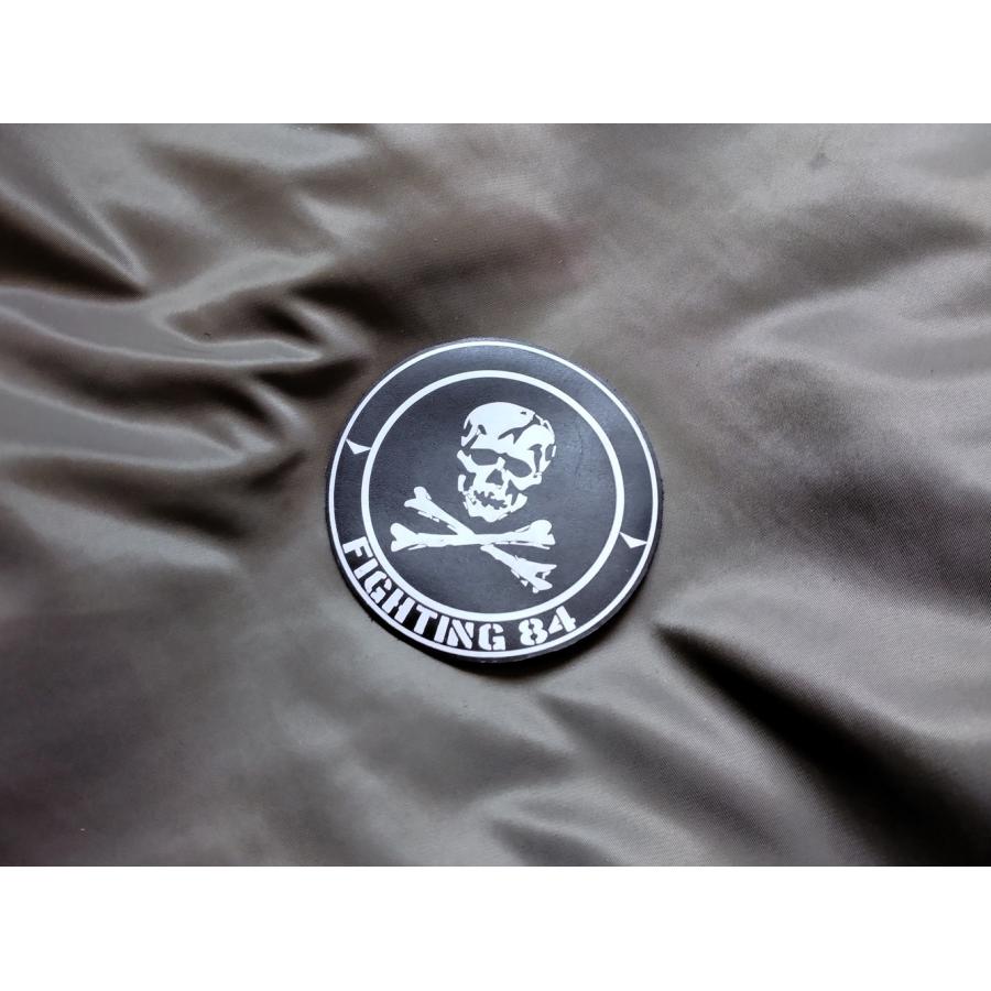 本革レザーパッチ ミリタリーワッペン VF-84 ジョリーロジャース