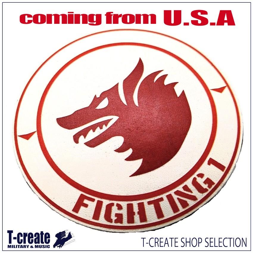 本革レザーパッチ ミリタリーワッペン VF-1 ウルフパック アメリカ軍 U.S.NAVY | 