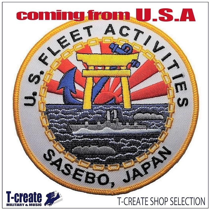 【未使用品】ミリタリーワッペン　パッチ　US NAVY　航空自衛隊　米海軍 ミリタリーワッペン 佐世保基地 アメリカ軍パッチ U.S.NAVY : T