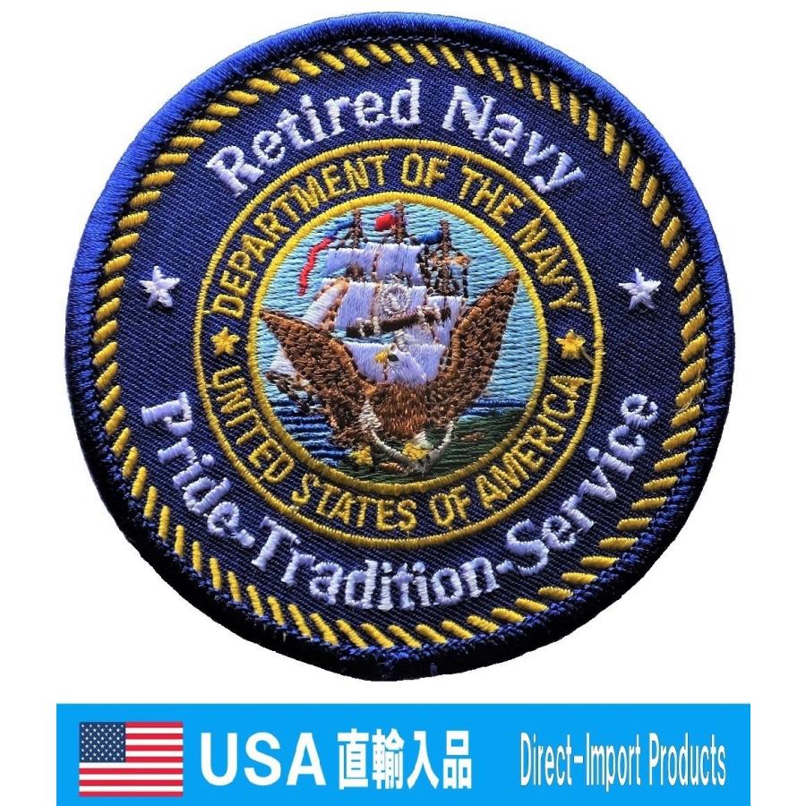 ミリタリー ワッペン RETIRED NAVY アメリカ軍 パッチ 米海軍 ミリタリー ワッペン RETIRED NAVY アメリカ軍 パッチ 米海軍