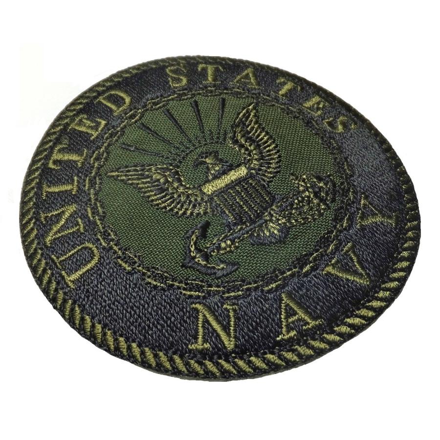 ミリタリー ワッペン 米海軍 エンブレム ODカラー アメリカ軍 パッチ