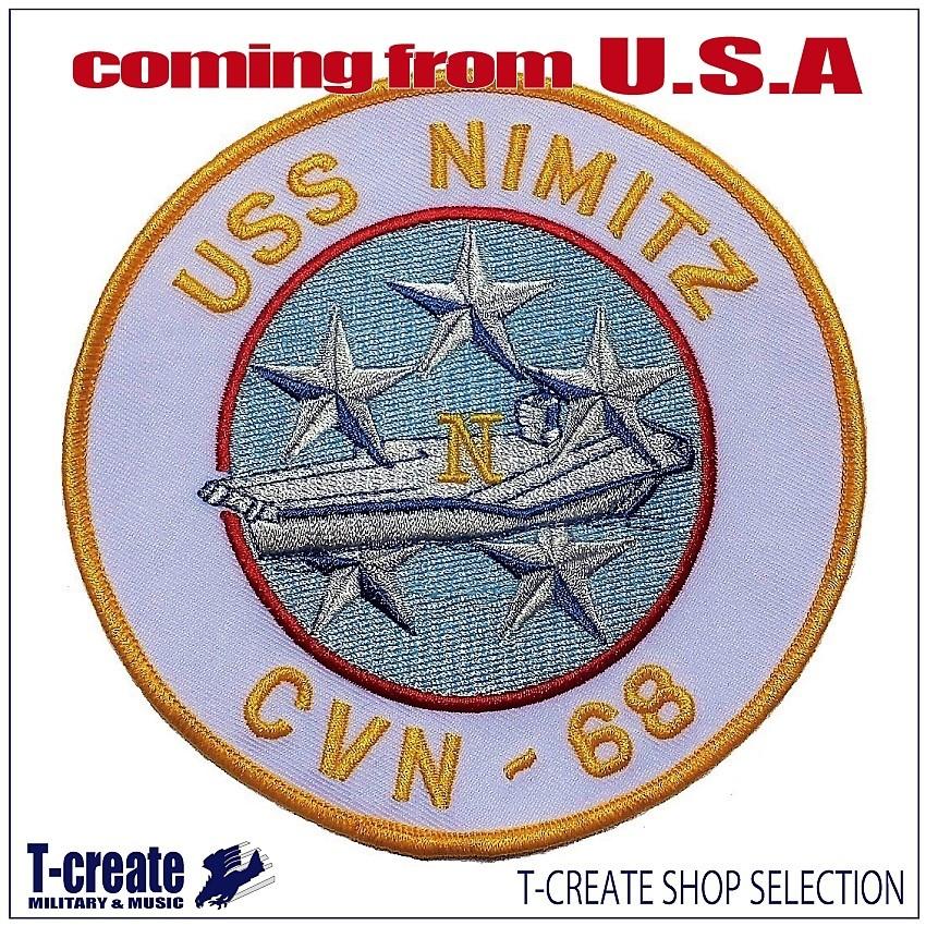 ミリタリーワッペン 航空母艦 CVN-68 ニミッツ アメリカ軍パッチ ミリタリーワッペン 航空母艦 CVN-68 ニミッツ アメリカ軍パッチ