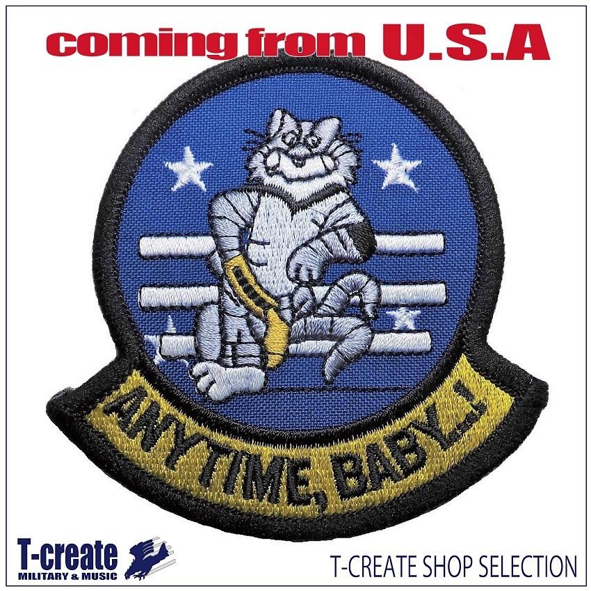 ミリタリーワッペン F-14 トムキャット ANYTIME BABY アメリカ軍