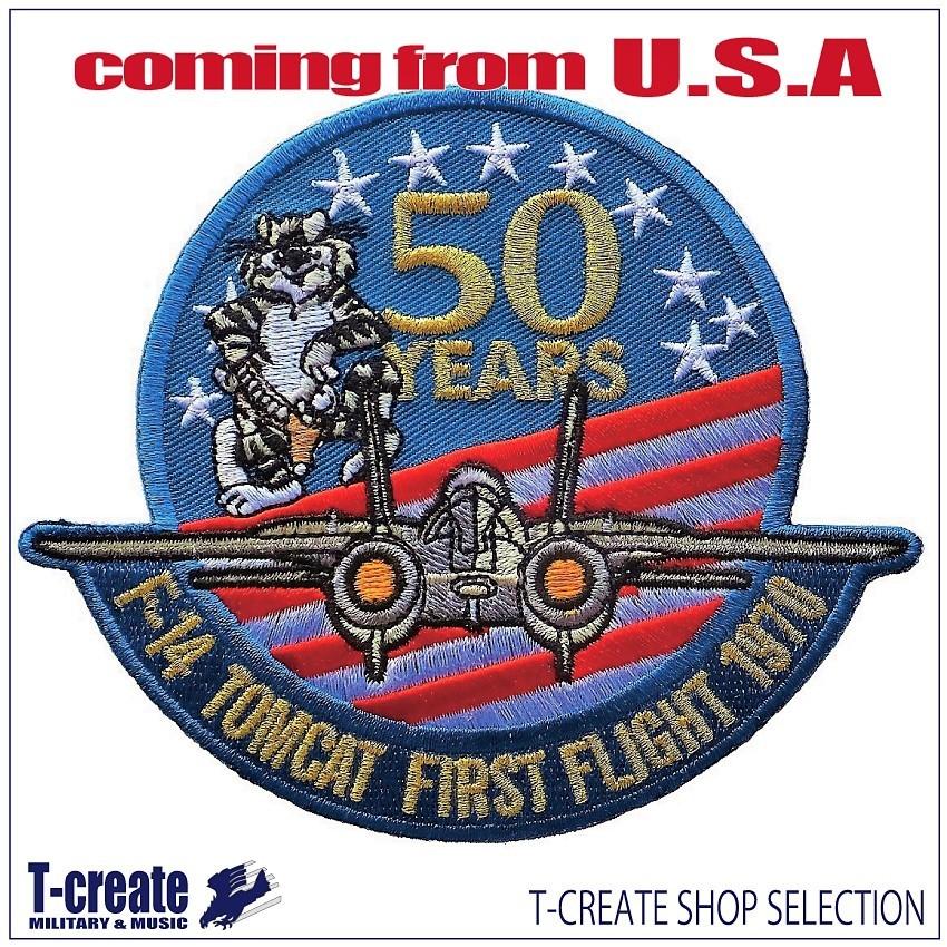 ミリタリーワッペン F-14 トムキャット 50周年記念パッチ 1970 ミリタリーワッペン F-14 トムキャット 50周年記念パッチ 1970