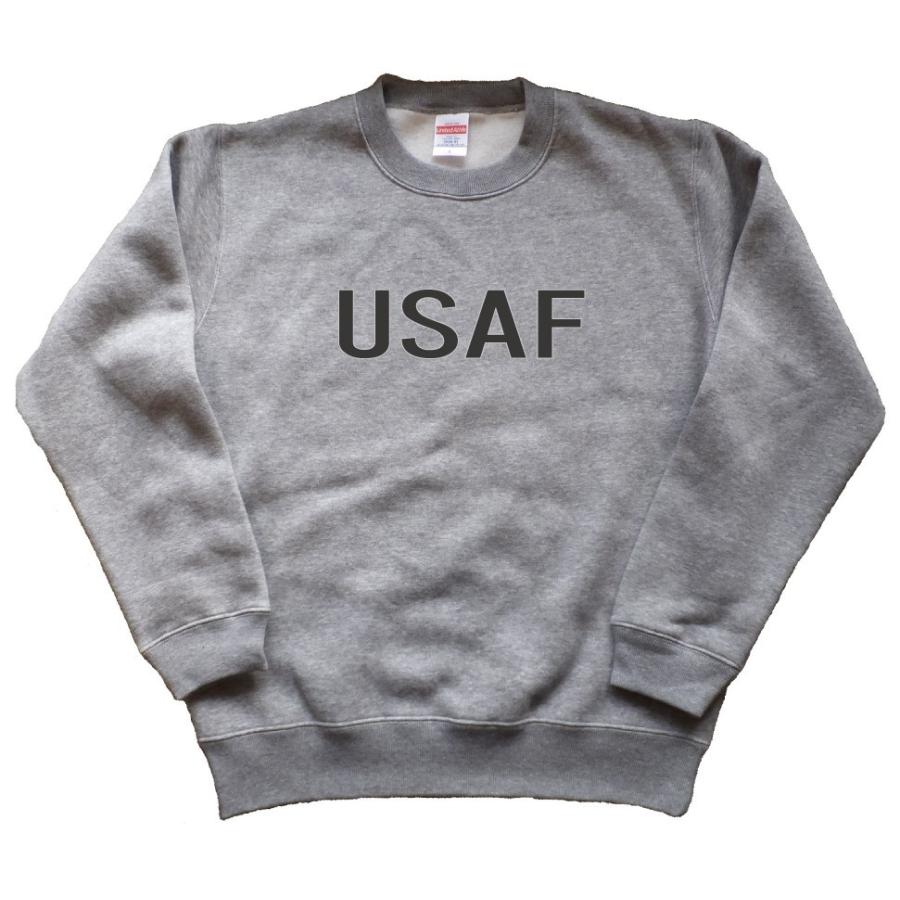 アメリカ軍 US AIR FORCE ミリタリー スウェット USA M グレー 米軍実物 00s US Air Force USAF スウェット トレーナー グレー