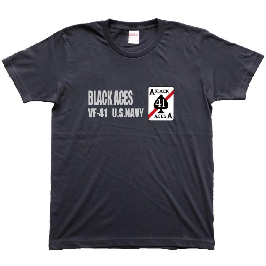 ミリタリー Tシャツ アメリカ海軍 ブラックエイセズ VF-41 U.S.NAVY