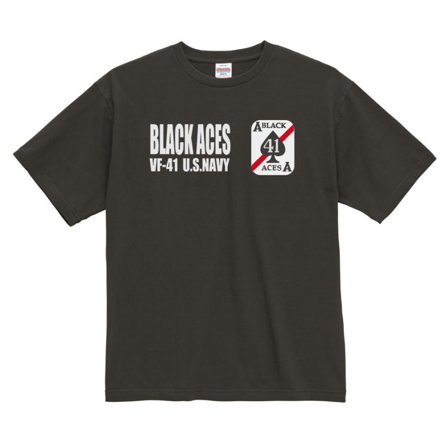 ミリタリー Tシャツ アメリカ海軍 ブラックエイセズ VF-41 U.S.NAVY