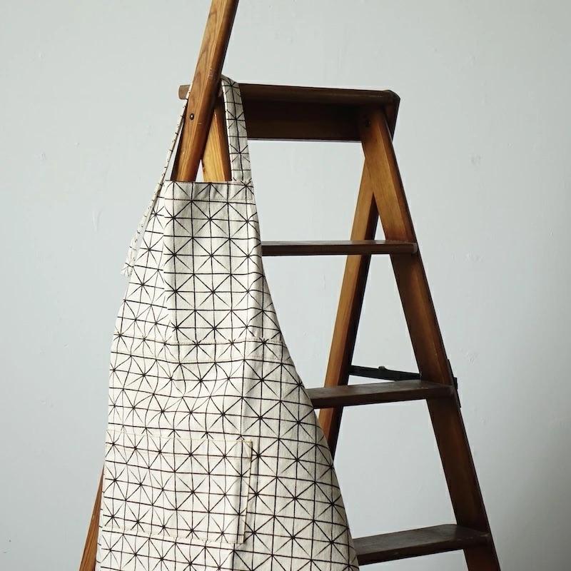 AMIR Apron triangle Affari エプロン ポケット付き キッチン ガーデニング 男女兼用 レディース メンズ アウトドア オールシーズン 綿 コットン モノトーン | 