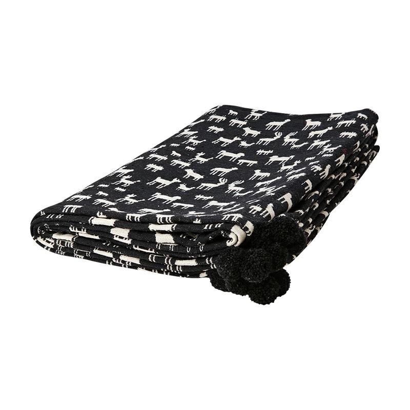 GUSTAV Blanket Affari ブランケット ソファーカバー 130x200cm 北欧 ひざ掛け 大判 おしゃれ アニマル オールシーズン ギフト 膝掛け 冷房対策 モノトーン |  | 01