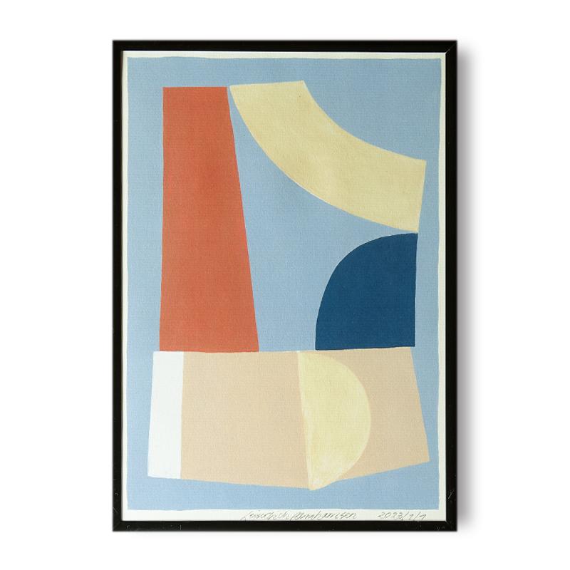 Leise Dich Abrahamsen / Landscape 01 A4 アートポスター 北欧 フレーム付き インテリア | 