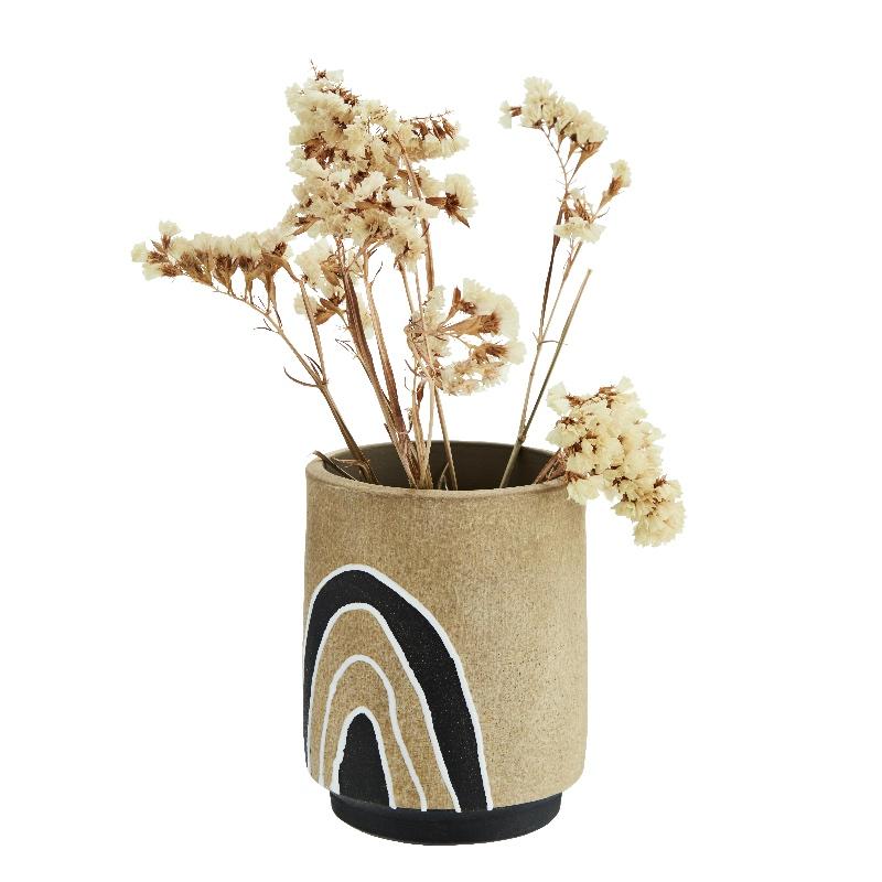 Madam Stoltz 花瓶 テラコッタ ポット 北欧 おしゃれ w10.5xh13.5cm ハンドメイド |  | 06