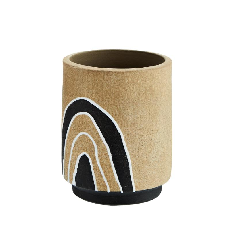 Madam Stoltz 花瓶 テラコッタ ポット 北欧 おしゃれ w10.5xh13.5cm ハンドメイド |  | 07