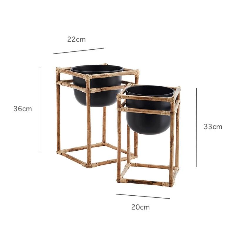 Bamboo flower pot stands by Madam Stoltz 2台セット フラワーポット フラワースタンド |  | 06
