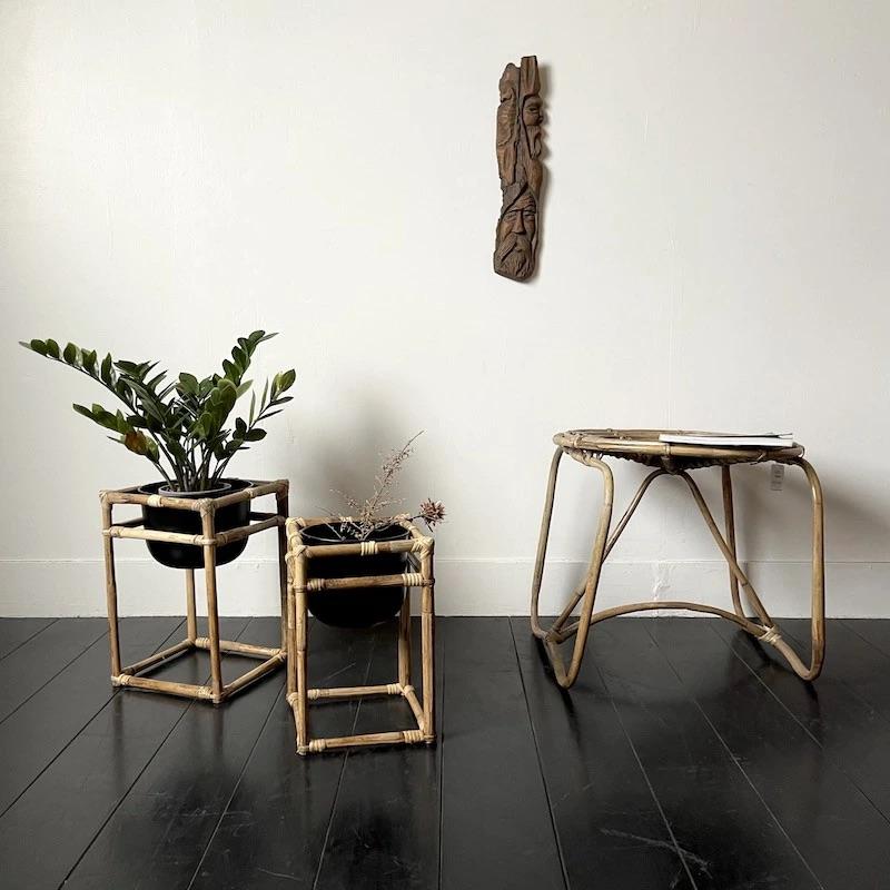 Bamboo flower pot stands by Madam Stoltz 2台セット フラワーポット フラワースタンド |  | 04