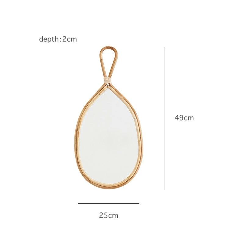 Madam Stoltz Bamboo oval mirror ウォールミラー 壁掛け鏡 ハンドメイド |  | 06