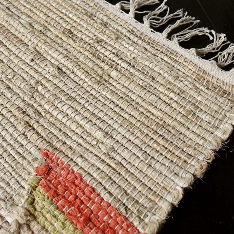 Madam Stoltz Handwoven Jute Runner コットン 麻 ラグ  長方形 70x160 |  | 03
