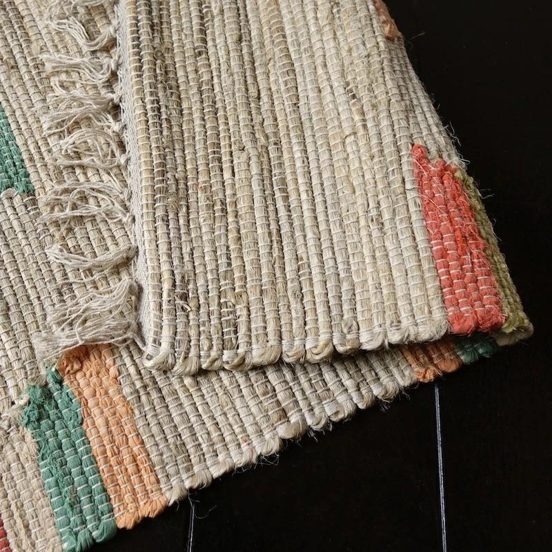 Madam Stoltz Handwoven Jute Runner コットン 麻 ラグ  長方形 70x160 |  | 04