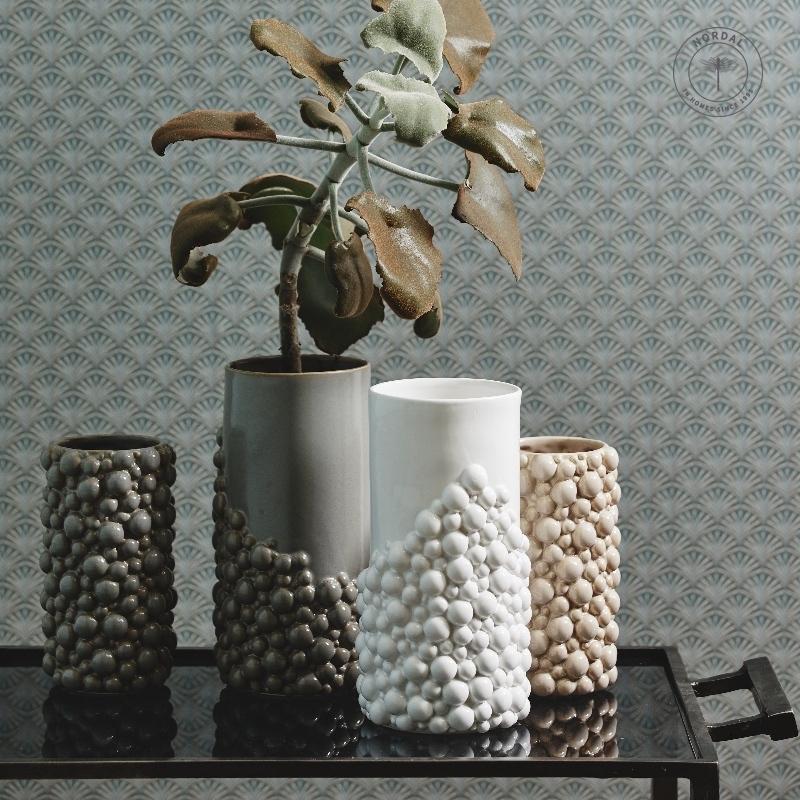 Nordal / NAXOS vase L white 花瓶 陶器 白 フラワーベース w10.5cmxh25cm