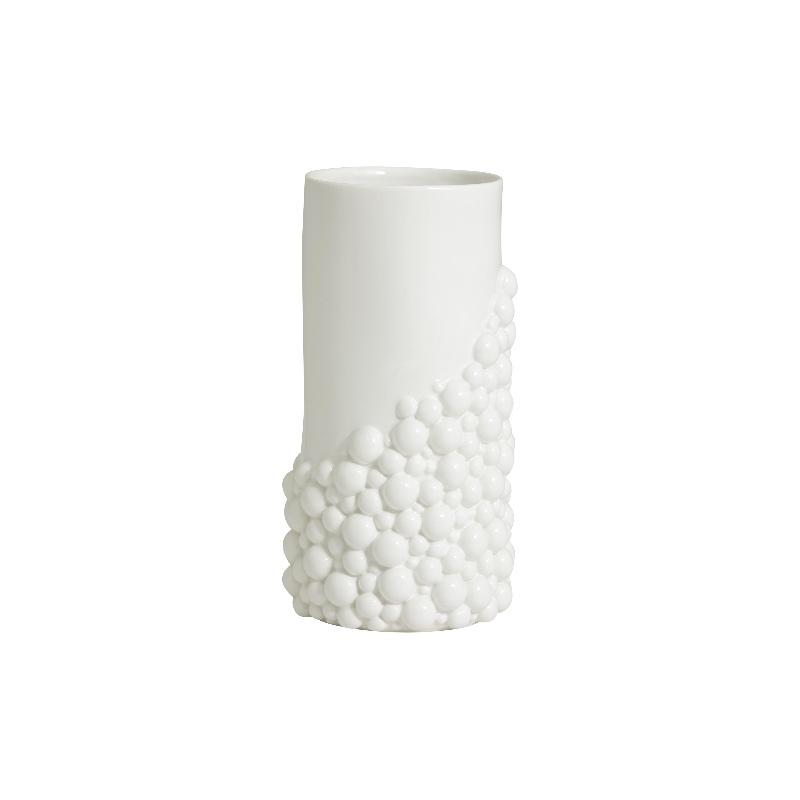 Nordal / NAXOS vase L white 花瓶 陶器 白 フラワーベース w10.5cmxh25cmの画像